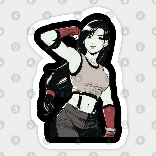 Tifa Lockhart Sticker by TechnoBubble